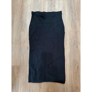House of Harlow 1960 Black Knit Midi Skirt‎ Bodycon Stretch Career Small S